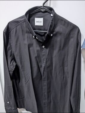 Men's Black Button-Down Casual Shirt